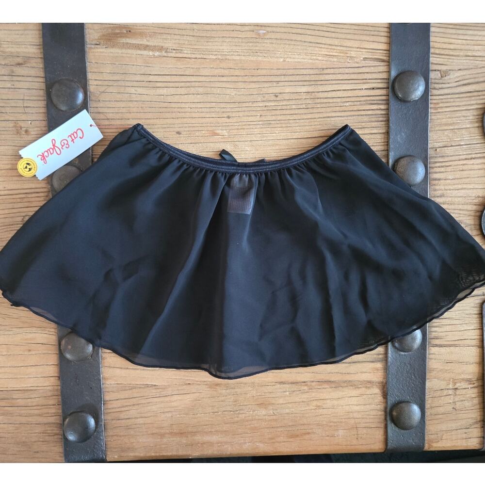 Cat and Jack Black Sheer Tutu Dance Ballet Skirt sz M New